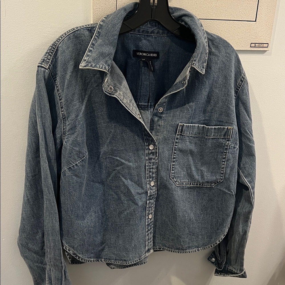 Veronica Beard Indigo Denim Shirt Jacket